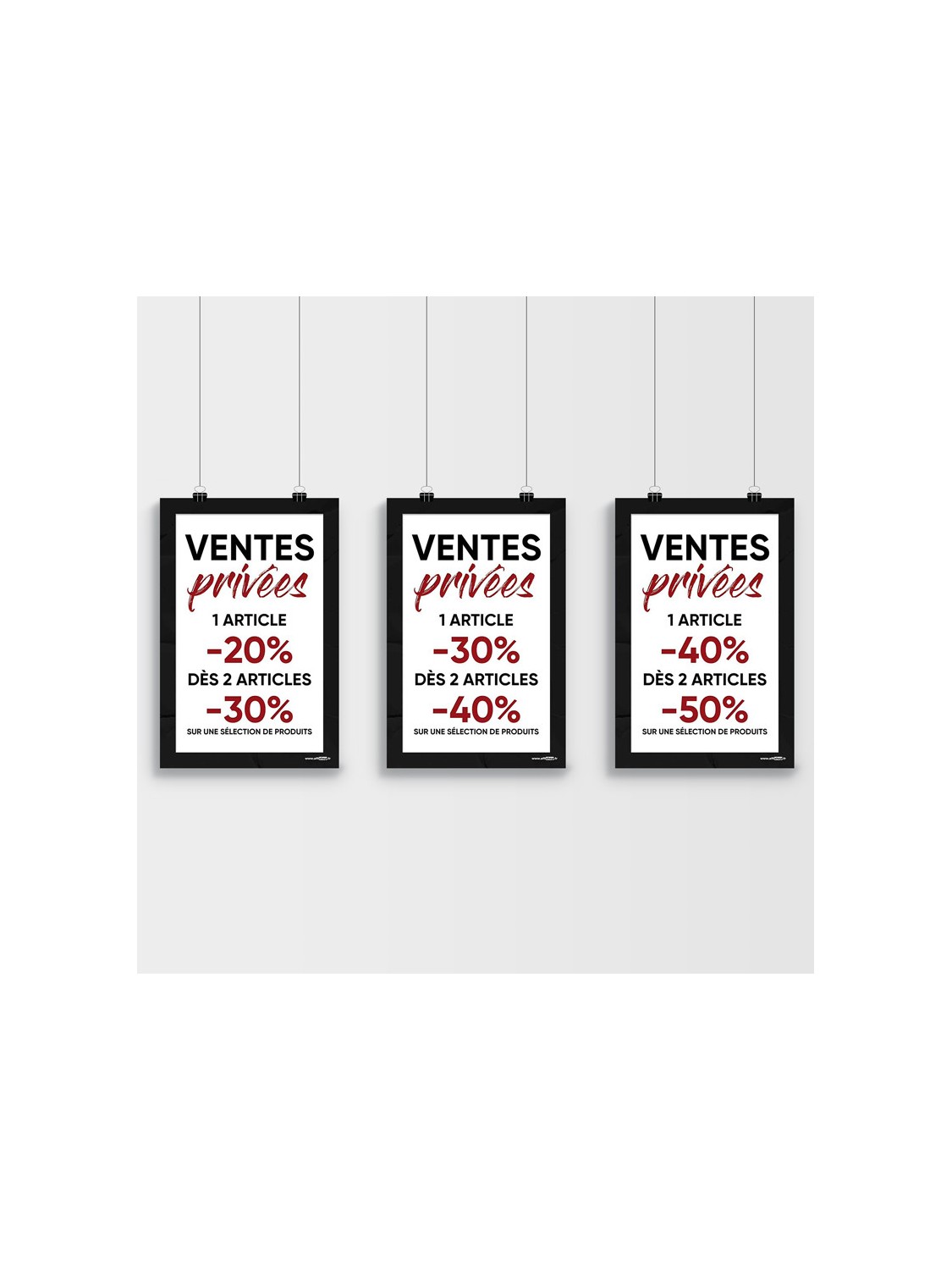 Affiche Ventes Privées % 1er et 2eme article