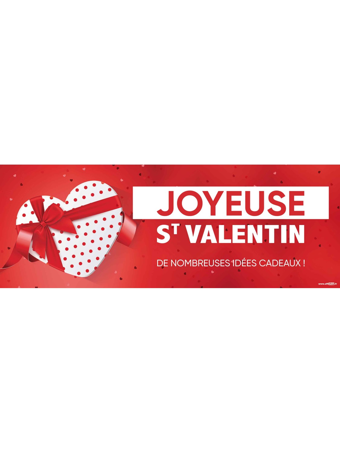 Guirlande coeurs rouge horizontale pour saint Valentin