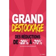 Affiche "grand destockage reductions"