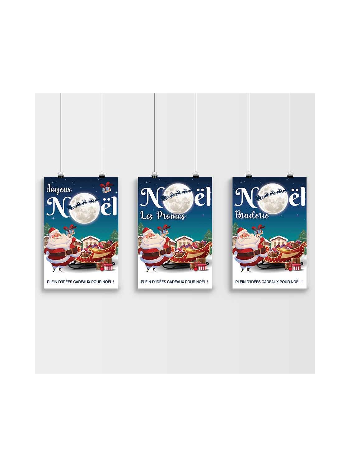 Affiche Joyeux Noël Lune