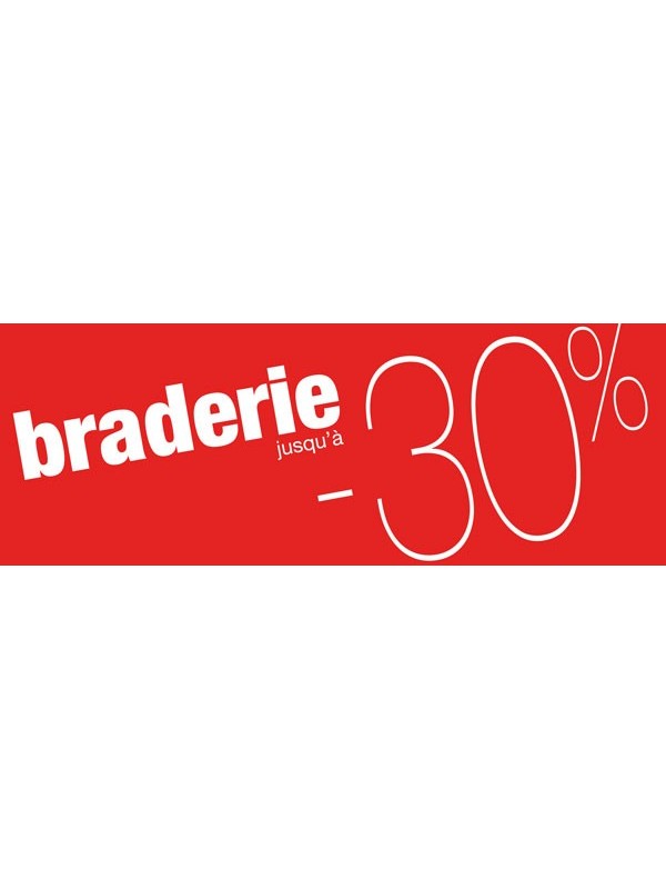 Bandeaux "braderie -30%" rouge