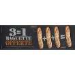 Affiche Boulangerie "3 égal 1 baguette offerte"