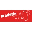 Bandeaux "braderie -40%" rouge