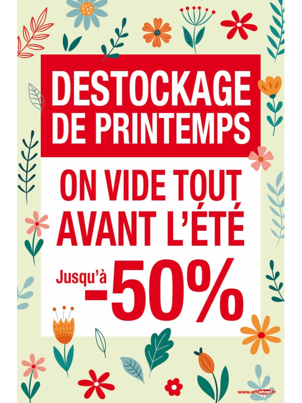 Affiche Destockage de Printemps