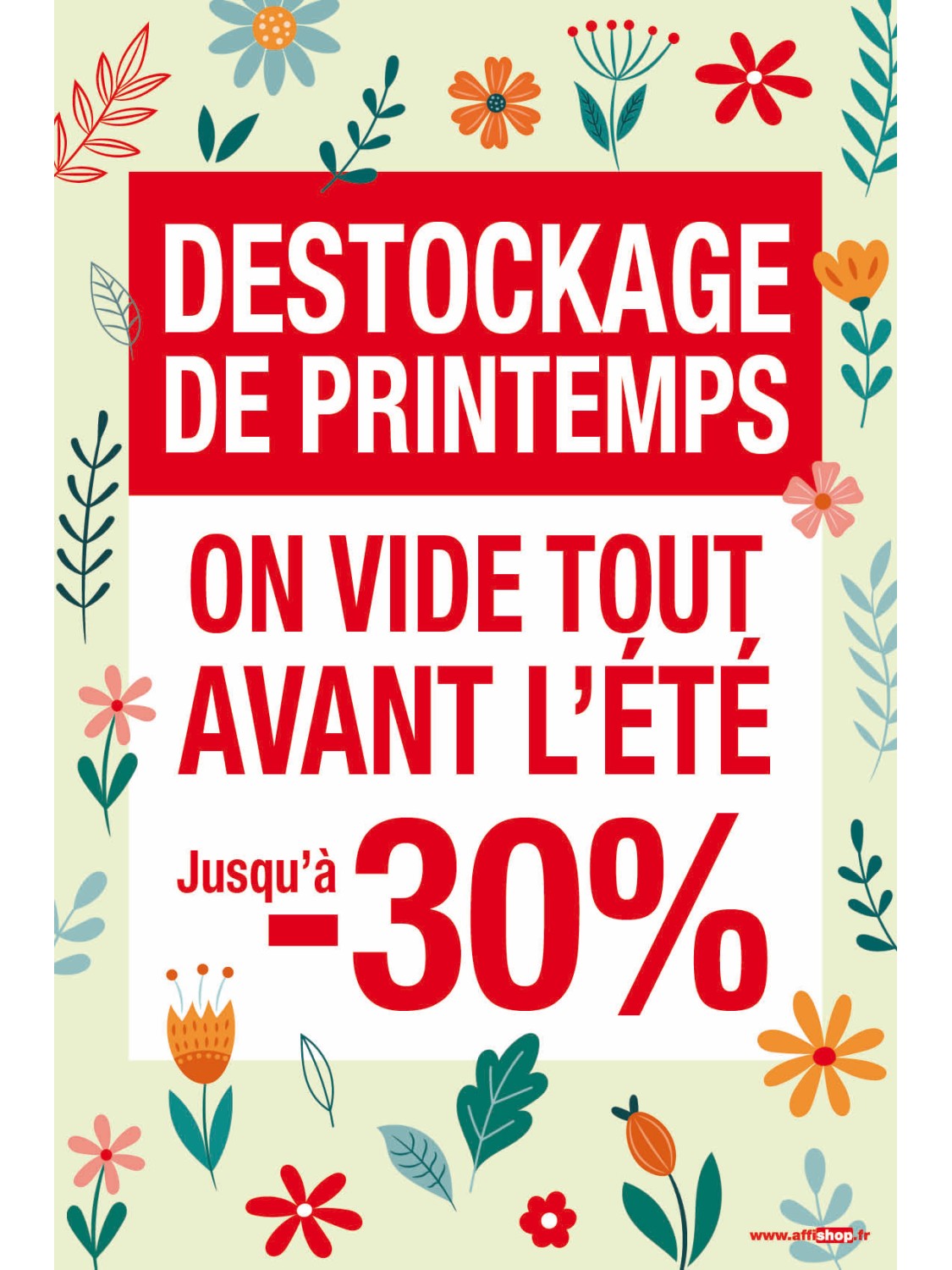 Affiche Destockage de Printemps