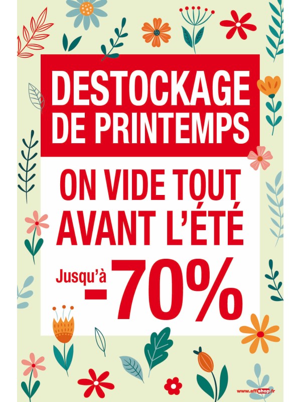 Affiche Destockage de Printemps