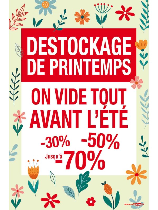 Affiche Destockage de Printemps