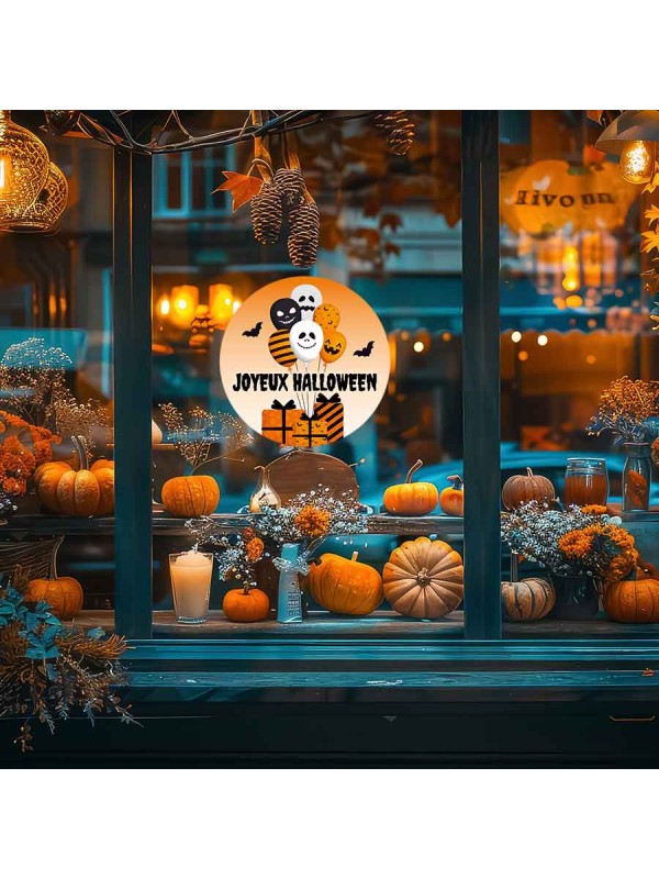 Sticker Rond Halloween Ballons