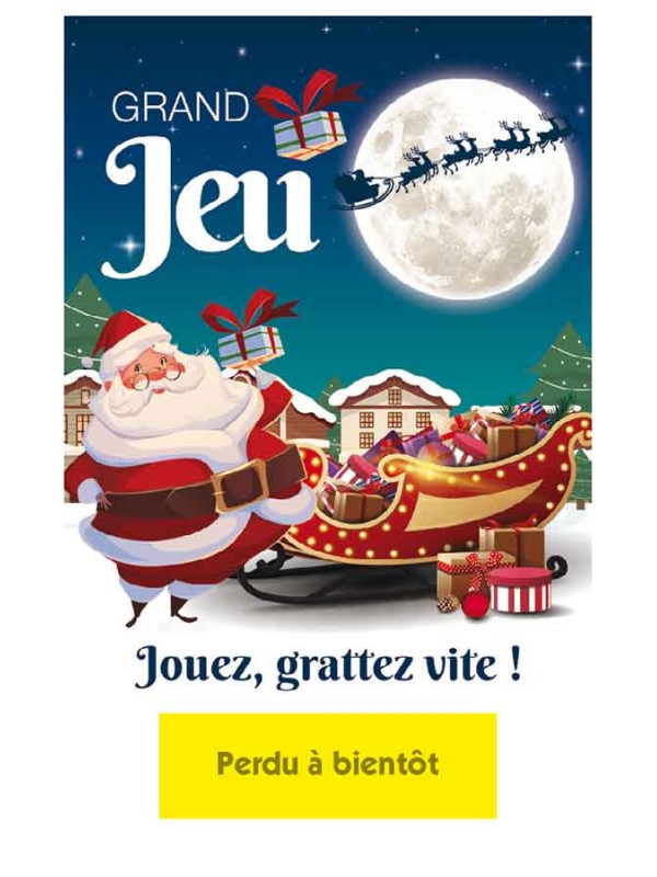 Ticket à gratter Père Noël - PERDU