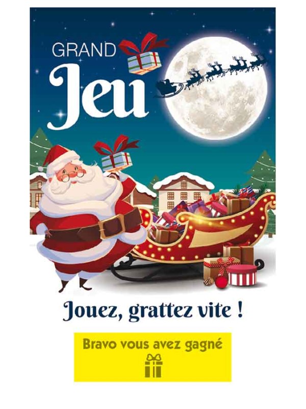 Ticket à gratter Père Noël - GAGNÉ Niveau 1