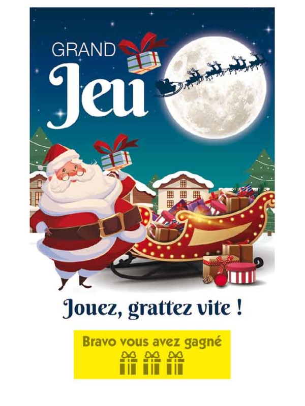 Ticket à gratter Père Noël - GAGNÉ Niveau 3