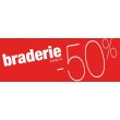 Bandeaux "braderie -50%" rouge