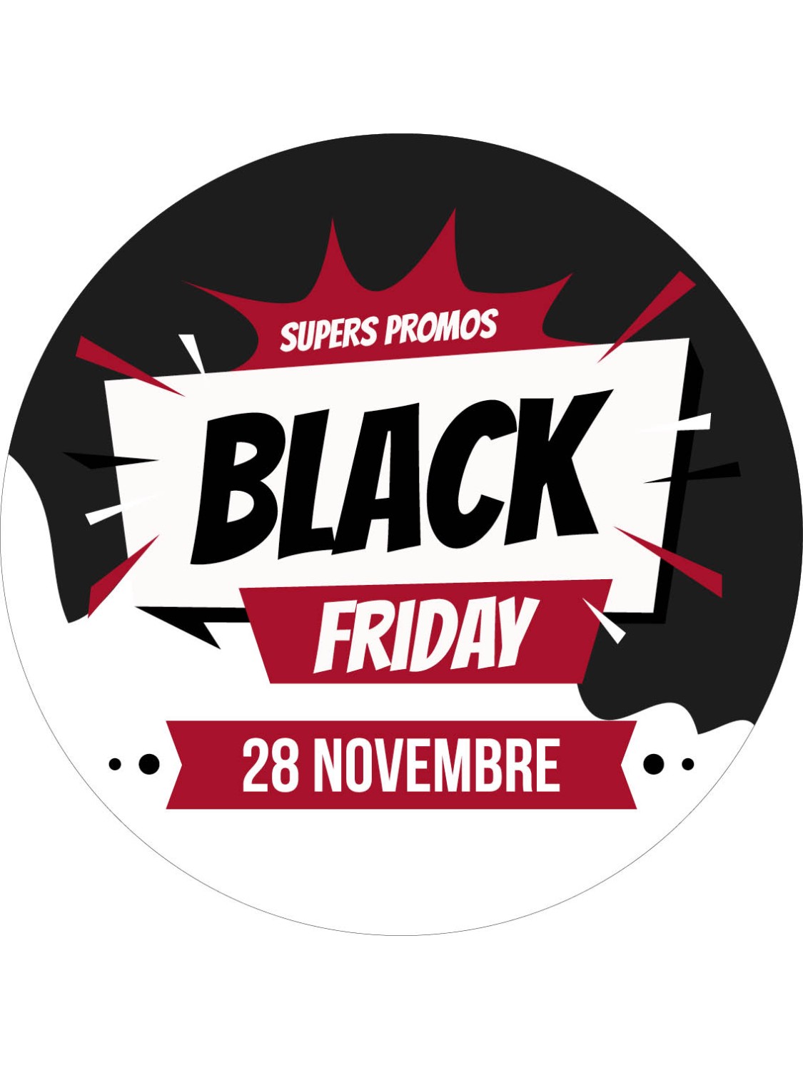 Sticker Rond Black Friday