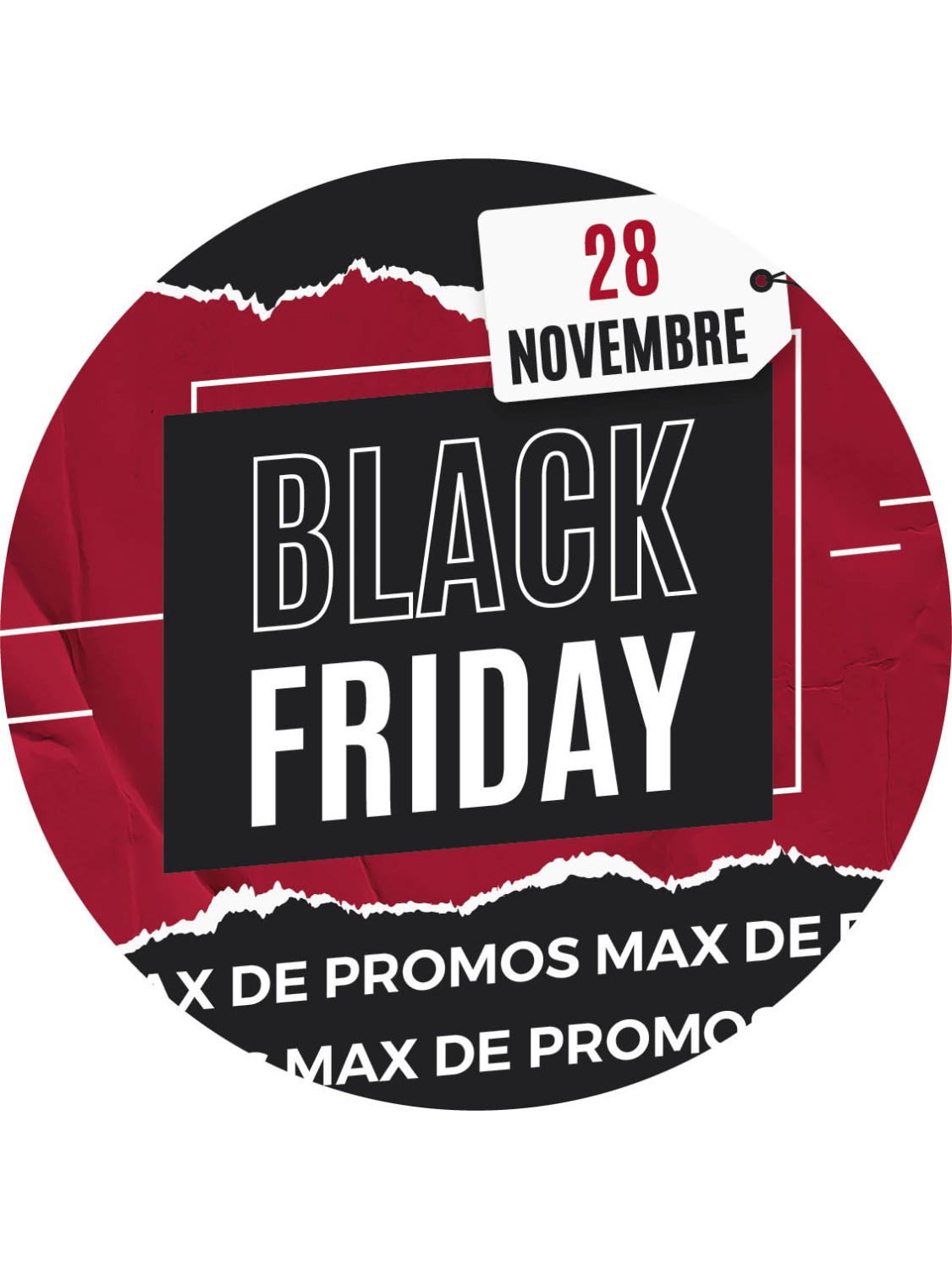Sticker Rond Black Friday