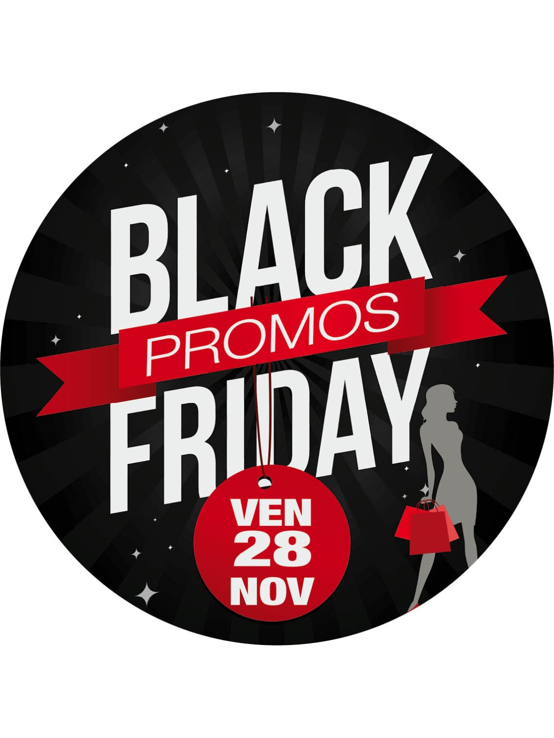 Sticker Rond Black Friday