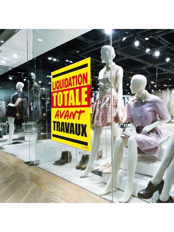 Affiche liquidation totale avant travaux