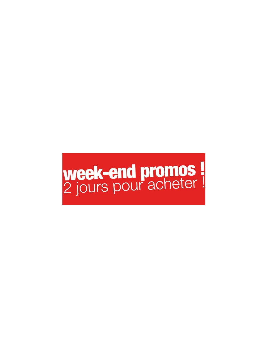 Bandeaux "week-end promos !" rouge