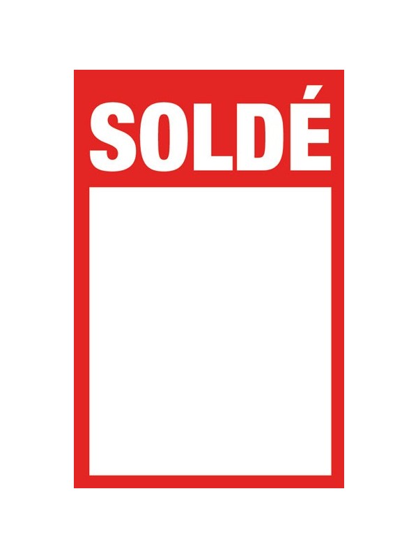 Étiquettes "soldé" style 1 rouge