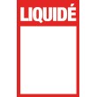 Étiquettes "liquidé" style 1 rouges