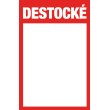 Étiquettes "destocké" style 1 rouges
