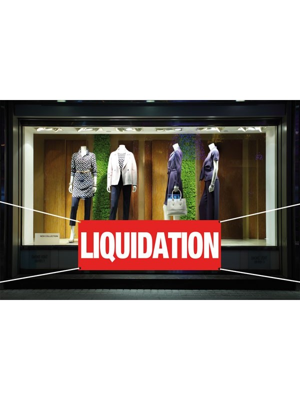 Présentation banderole "liquidation"