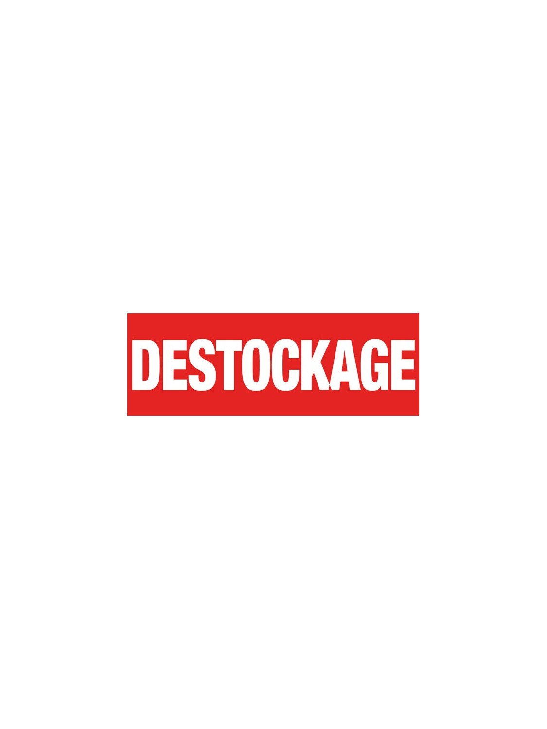 Banderole "destockage" rouge