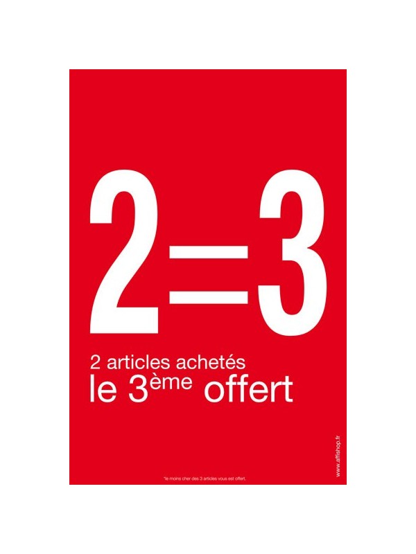 Affiche "2/3" rouge