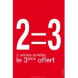 Affiche "2/3" rouge