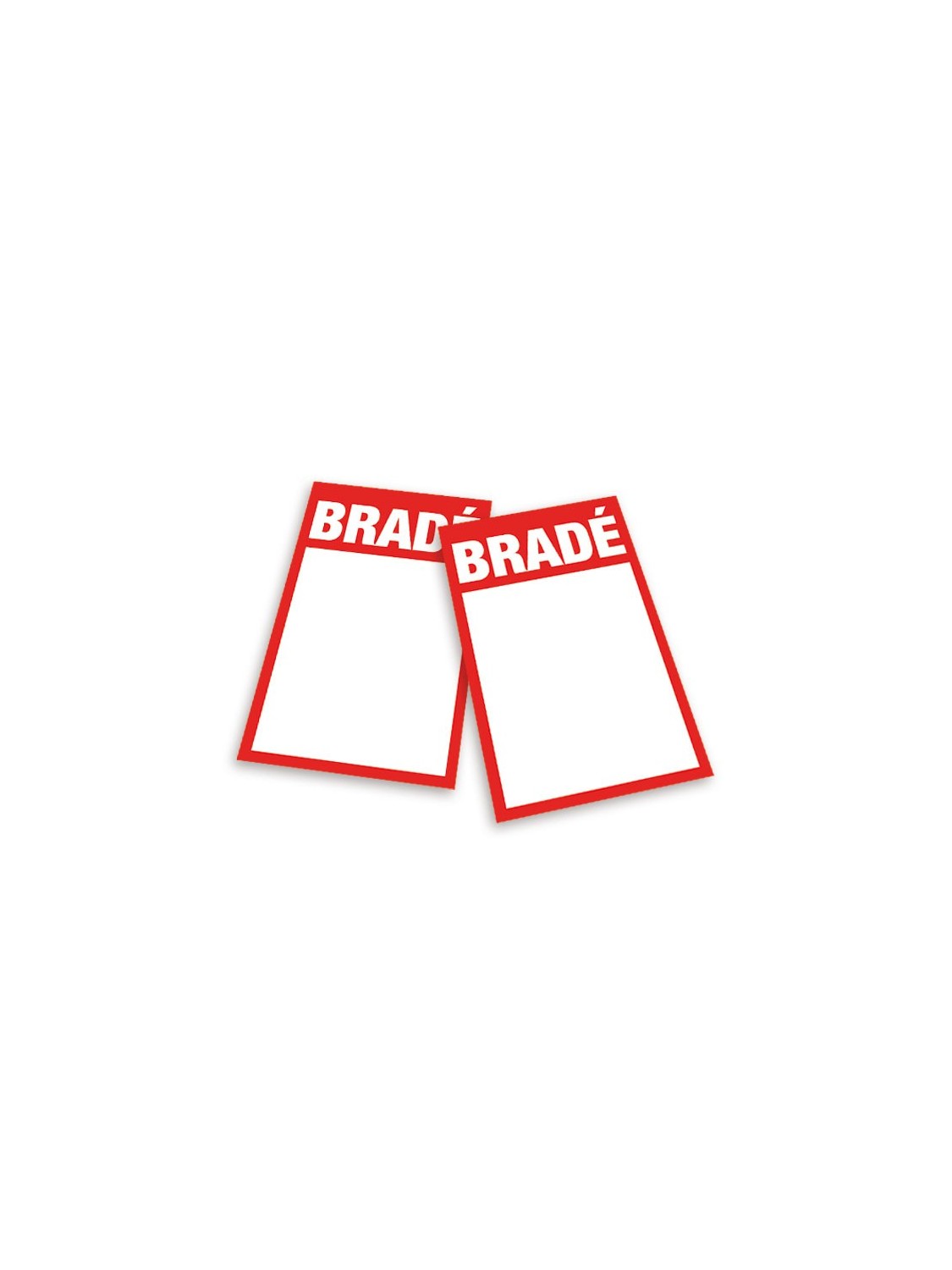 Étiquettes "bradé" style 1