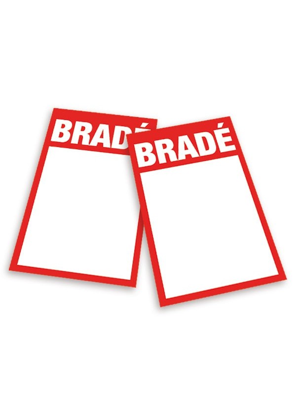 Étiquettes "bradé" style 1