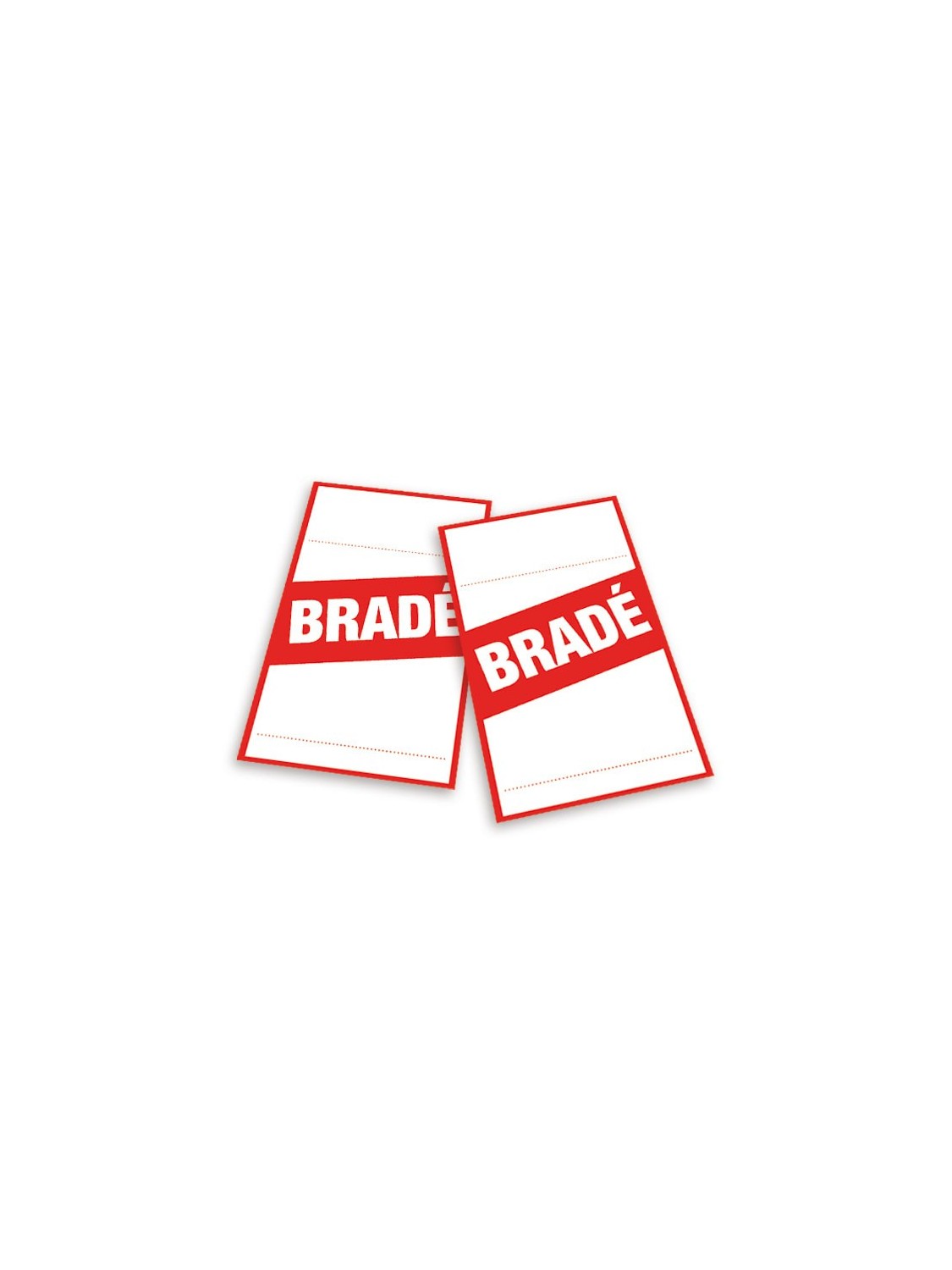 Étiquettes "bradé" style 2