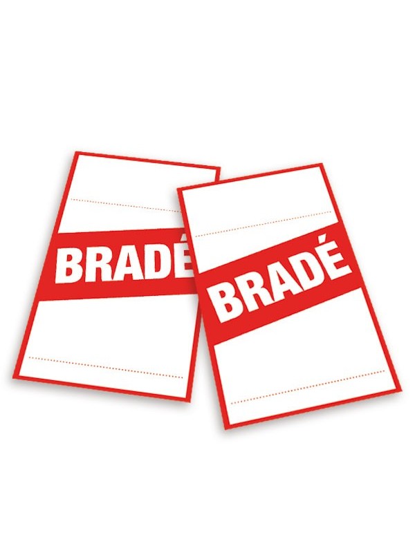 Étiquettes "bradé" style 2