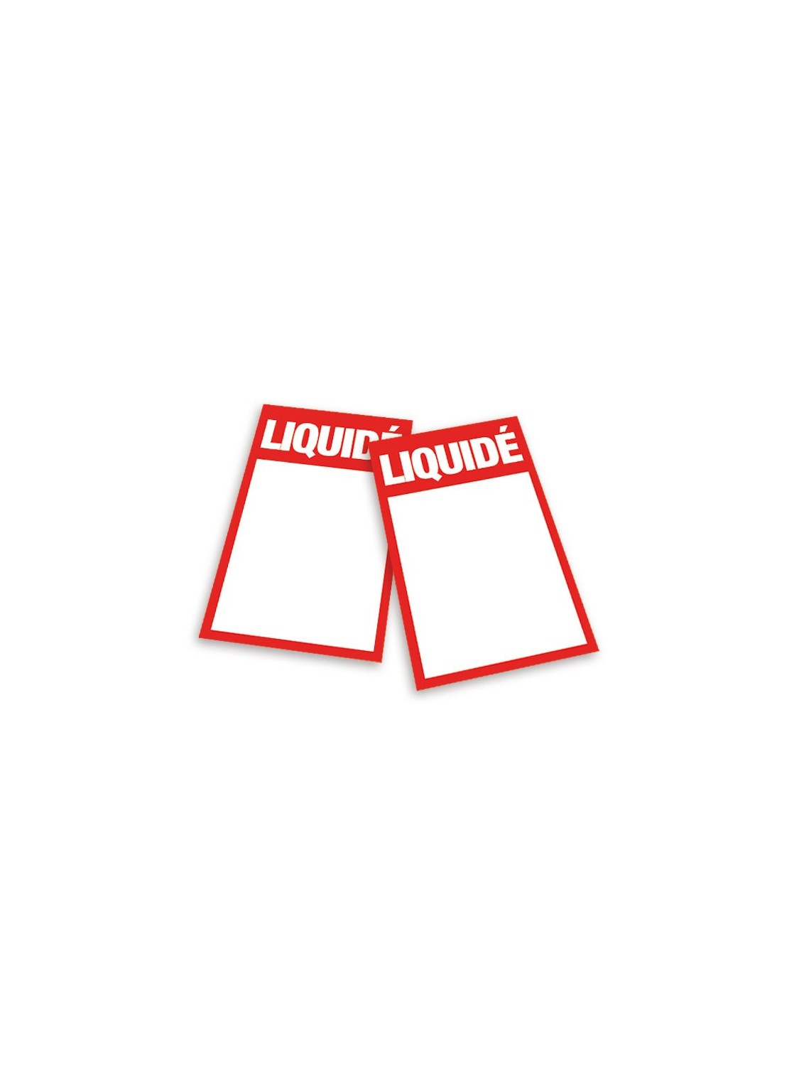 Étiquettes "liquidé" style 1