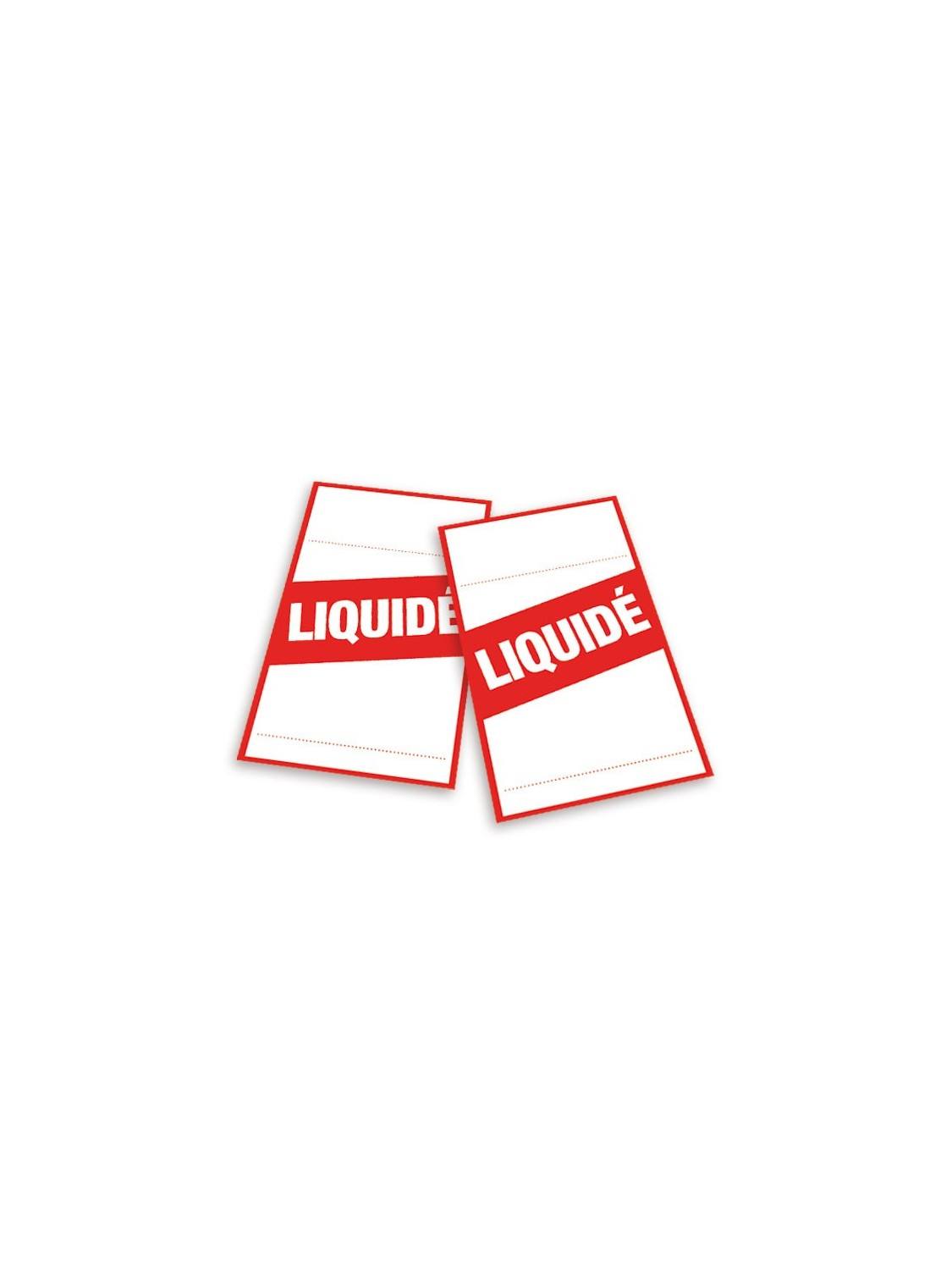 Étiquettes "liquidé" style 2