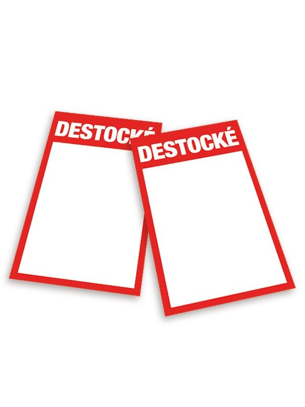 Étiquettes "destocké" style 1