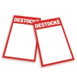 Étiquettes "destocké" style 1