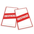 Étiquettes "destocké" style 2